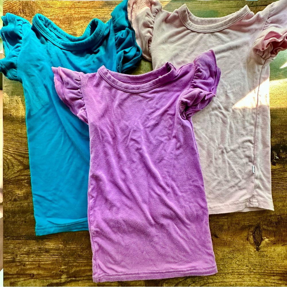 Little Sleepies Flutter Sleeve Top Bamboo Bundle